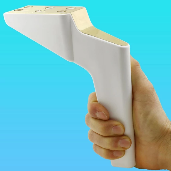 Logan 6'lı Set Mobilya Tv Ünitesi Konsol Koltuk Kanepe Destek Ayağı 19 Cm Beyaz Altın Ayakları M8 - Resim 7