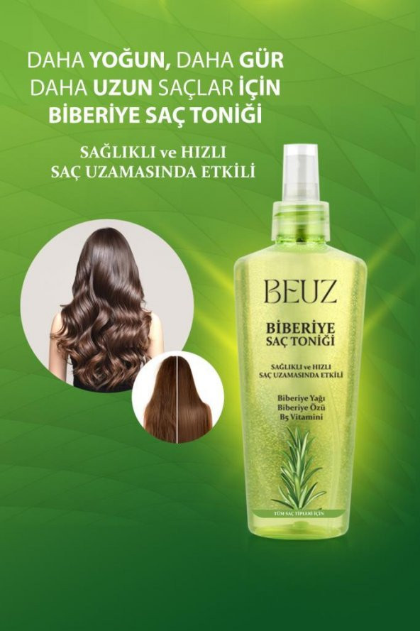 Beuz Biberiye Saç Toniği 200 Ml Hızlı ve Sağlıklı Saç Uzatma Etkili - 5