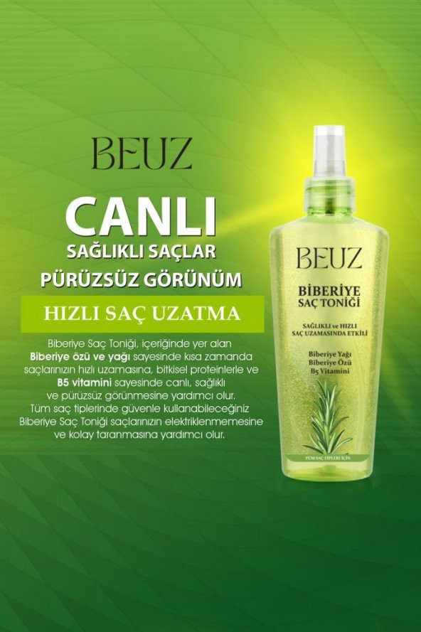 Beuz Biberiye Saç Toniği 200 Ml Hızlı ve Sağlıklı Saç Uzatma Etkili - 6
