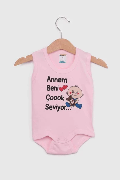 Annem Beni Çok Seviyor Bebek Zıbın | Pembe