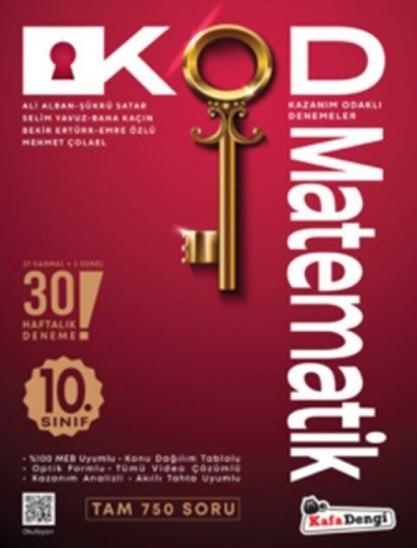 Kafa Dengi Yayınları 10. Sınıf Kod Matematik Kazanım Odaklı Denemeleri