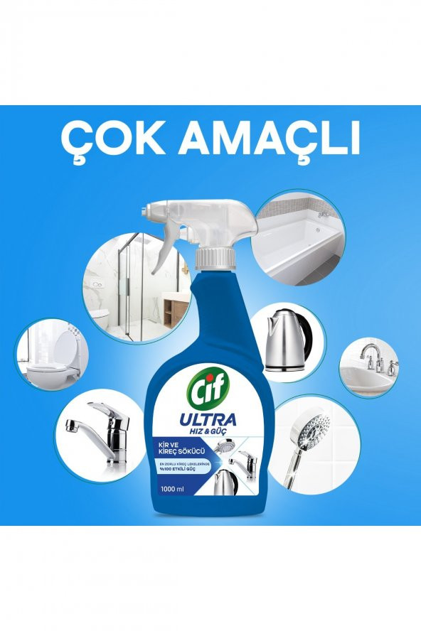 Ultra Hız & Güç Kireç Sökücü Sprey Leke Ve Kir Çıkarıcı 1000 ml - 6