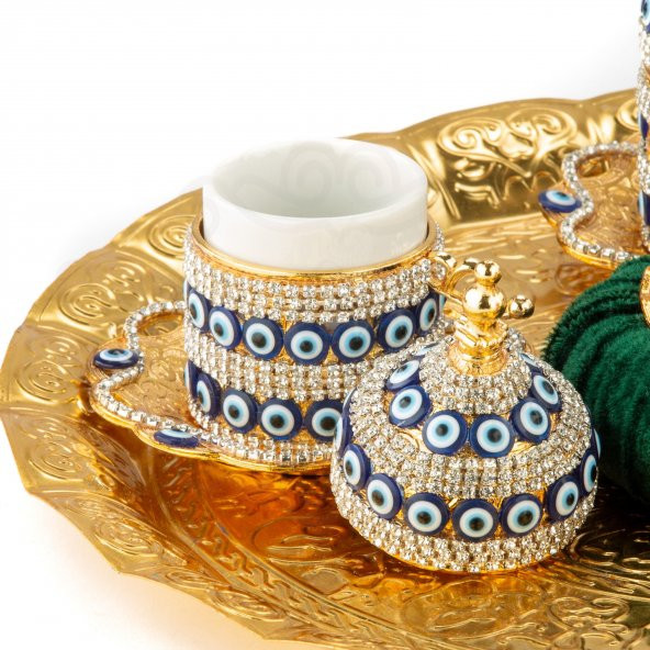 Fincan Kahve Fincanı Kahve Fincanı Seti Hediyelik Nazar Lale 6'lı Nescafe Seti Sarı - 3