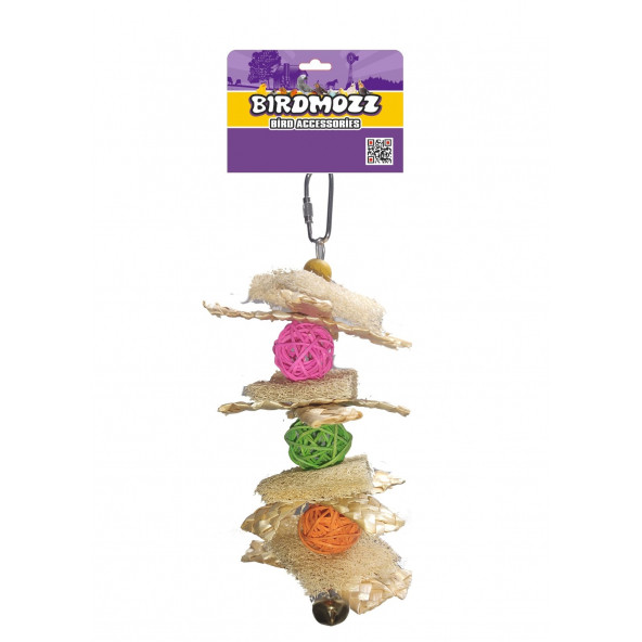 BirdMozz Hasırlı Toplu Kemirgen Oyuncağı BMZ-5
