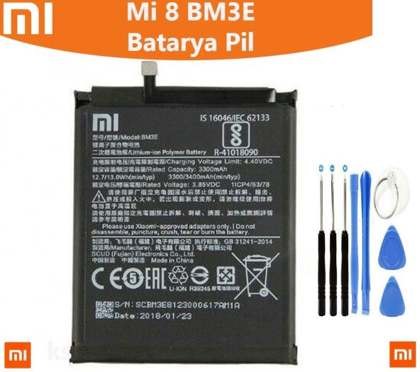 Xiaomi Mi 8 Mİ8 BM3E Batarya Pil ve Tamir Seti