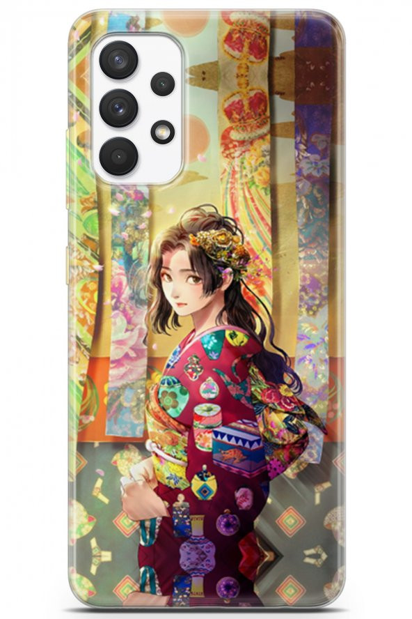 Samsung Galaxy A13 4G Kılıf Seri Anime 15 Çin Anime Kalın Silikon Parliement Mavi
