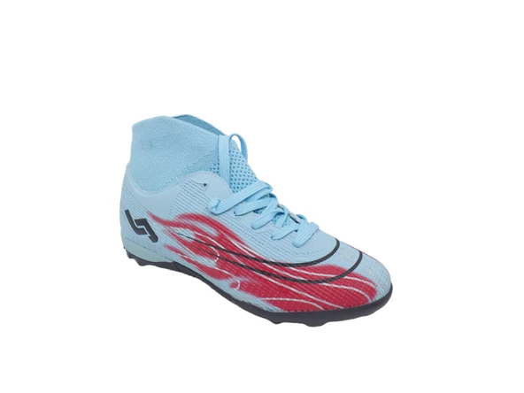 Jump 29677 Mavi Erkek Çoraplı Model Halı Saha Futbol Ayakkabısı - 4