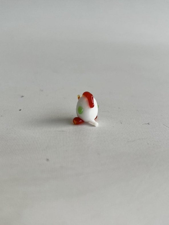 El Yapımı Mini Murano Cam Tavuk Biblo A138-02 - Resim 3