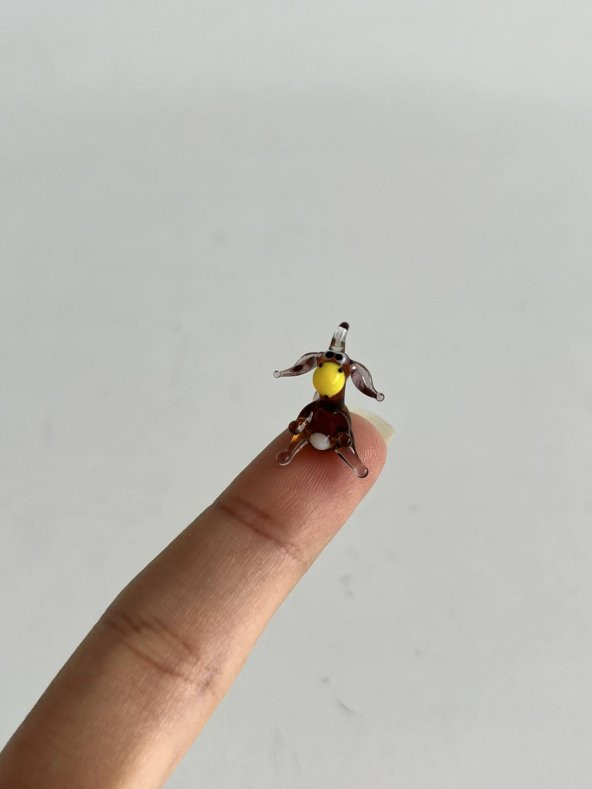 El Yapımı Mini Murano Cam Eşek Biblo A138-01 - Resim 4