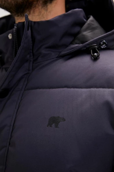 Bad Bear COLONEL PUFFER COAT Erkek Kaban Lacivert S-XXL - 6