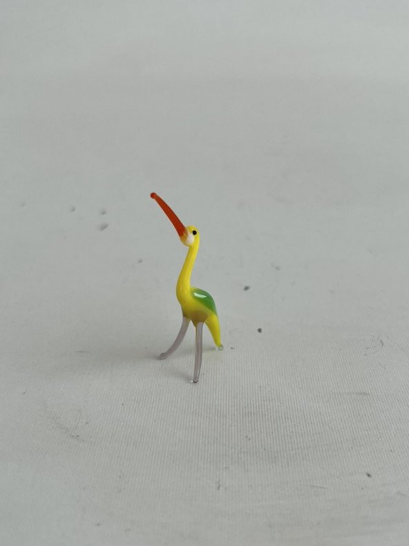 El Yapımı Mini Murano Cam Flamingo Biblo A140-01 - Resim 2