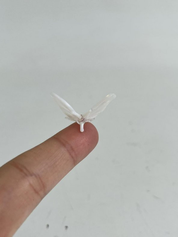 El Yapımı Mini Murano Cam Kelebek Biblo A141-02 - Resim 6