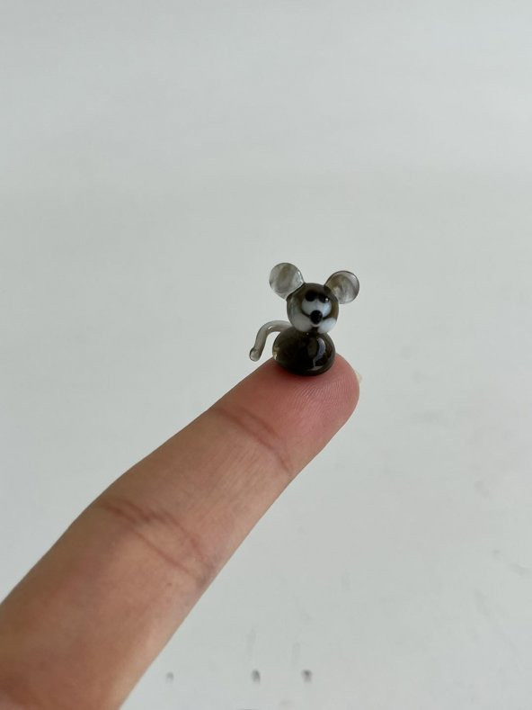 El Yapımı Mini Murano Cam Fare Biblo A141-03 - Resim 5