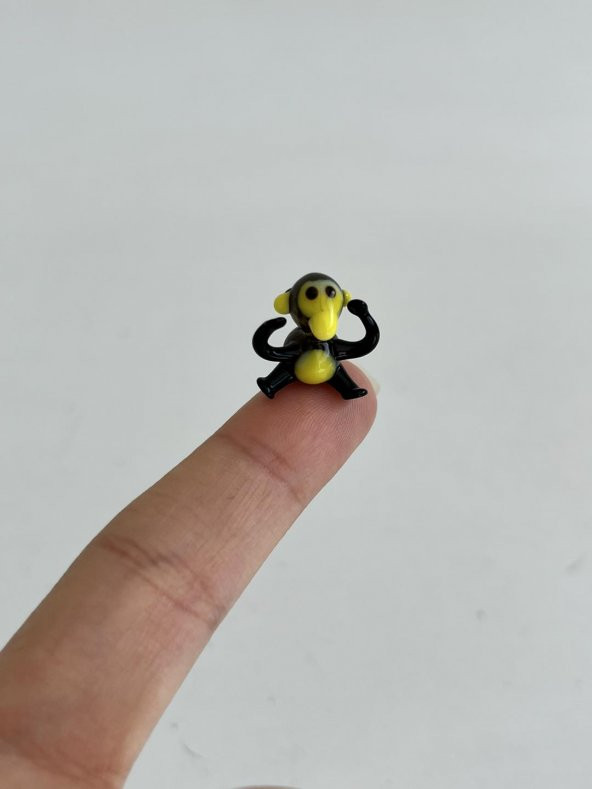 El Yapımı Mini Murano Cam Maymun Biblo A142-01 - 5