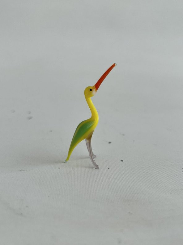 El Yapımı Mini Murano Cam Flamingo Biblo A140-01 - Resim 4