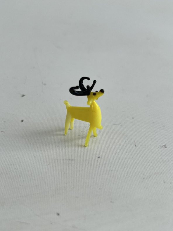 El Yapımı Mini Murano Cam Geyik Biblo A143-01 - Resim 2