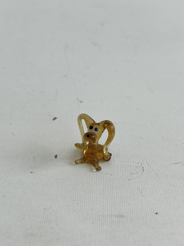 El Yapımı Mini Murano Cam Köpek Biblo A143-02 - Resim 2