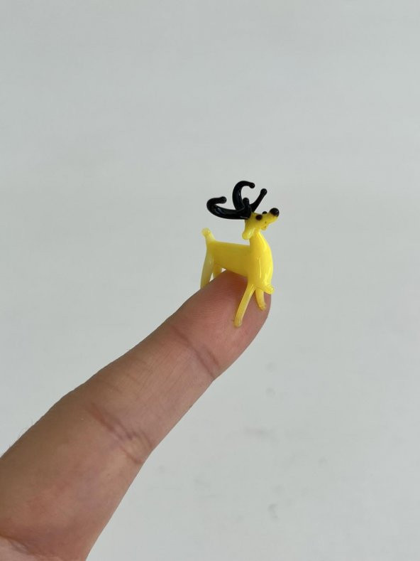 El Yapımı Mini Murano Cam Geyik Biblo A143-01 - Resim 5
