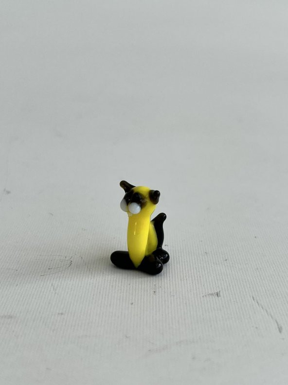 El Yapımı Mini Murano Cam Kedi Biblo A142-02 - 3