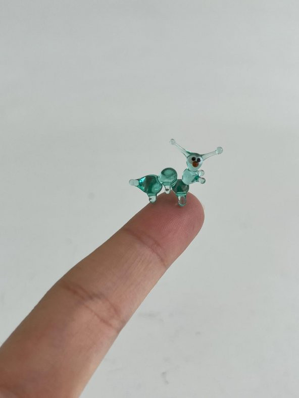 El Yapımı Mini Murano Cam Tırtıl Biblo A143-03 - Resim 4