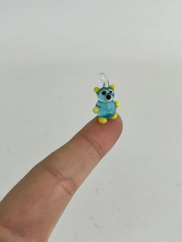 El Yapımı Mini Murano Cam Ayı Biblo A144-03 - 4