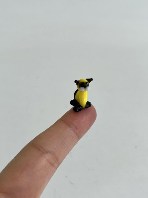 El Yapımı Mini Murano Cam Kedi Biblo A142-02 - 6
