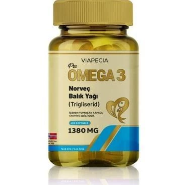 Viapecia Pro-Omega 3 Norveç Balık Yağı 200 Soft Gel ürün görseli