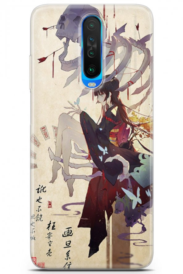 Xiaomi Redmi K30 Kılıf Seri Anime 13 Kurukafa Case Kapak Yeşil - 1