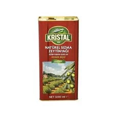 Kristal Soğuk Sıkım Zeytinyağı 5 lt Teneke