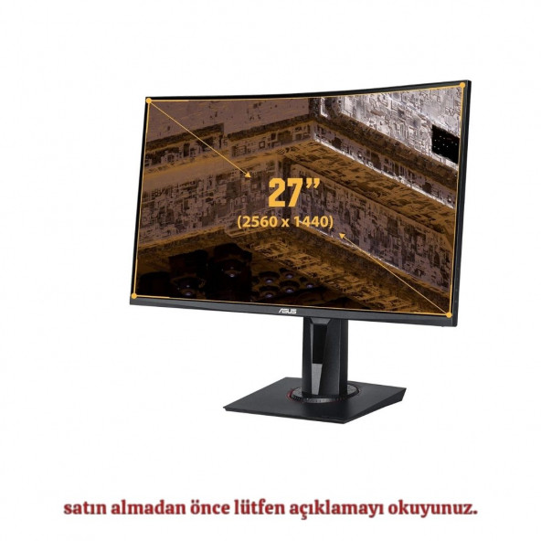 Asus Tuf Gaming VG27WQ 27" 165Hz 1ms (HDMI+Display) FreeSync 2K Curved Monitör - 3