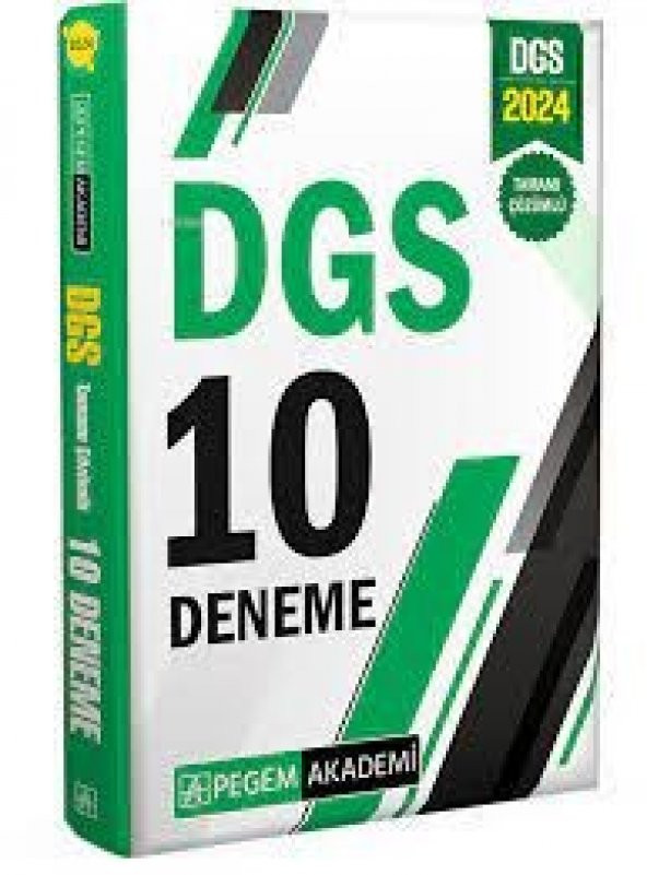 2024 DGS Tamamı Çözümlü 10 Deneme Pegem Yayınları