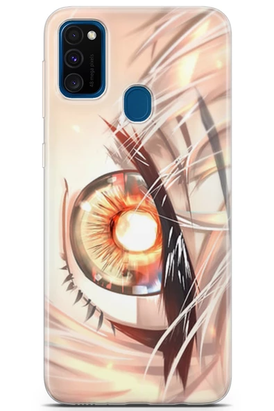 Samsung Galaxy M30s Kılıf Orijinal Seri Anime 21 Göz Darbe Önleyici Kapak Mavi - 1