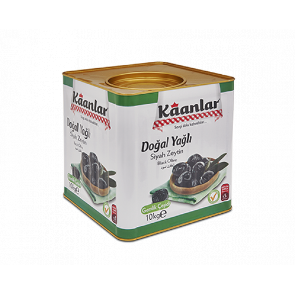 Kaanlar Yağlı Sele Siyah Zeytin 10 Kğ Teneke (L) 230-260 KB