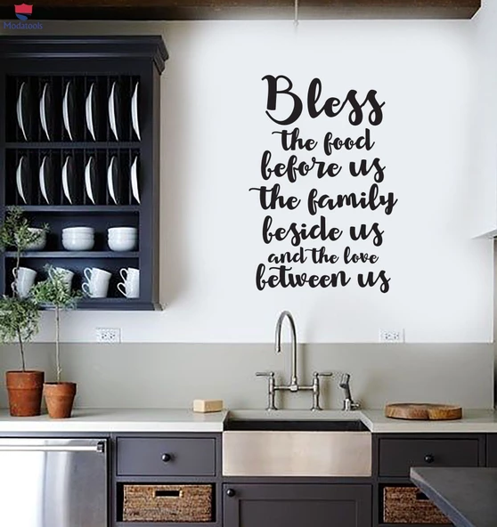 Oturma Odası, Ofis, Dükkan Duvar Sticker Gıda Alıntı Yemek Odası Mutfak Iç Sanat Çıkartmaları Diyerek