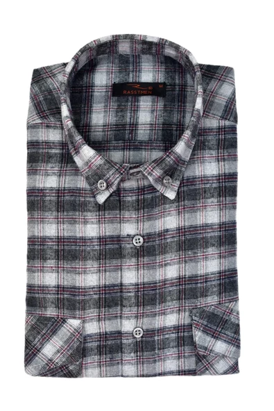 Erkek Pamuklu Kışlık Çift Cep Kapaklı Renk Gömlek BGL-ST03266 - Resim 2