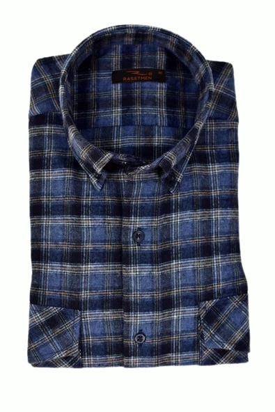 Erkek Pamuklu Kışlık Çift Cep Kapaklı Renk Gömlek BGL-ST03266 ürün görseli