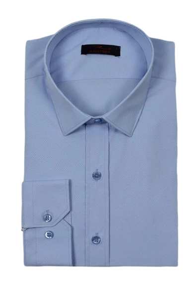Erkek Silim Fit Uzun Kol Armürlü Gömlek BGL-ST03303 - 4