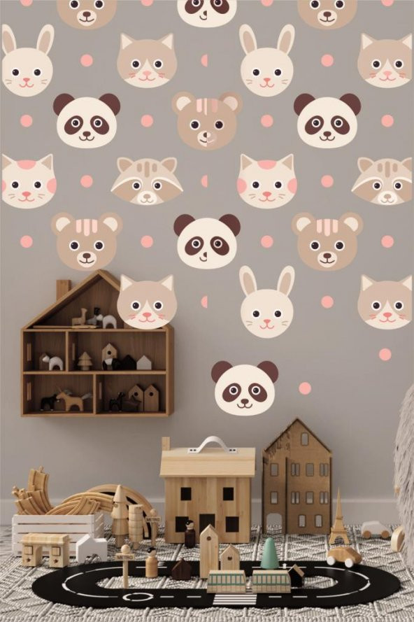 Polka Ayıcık Konsept Duvar Dekorasyon Sticker 36  Adet