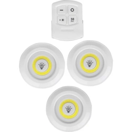 Uzaktan Kumandalı Yapışkanlı 3'lü Led Spot Lamba - 3