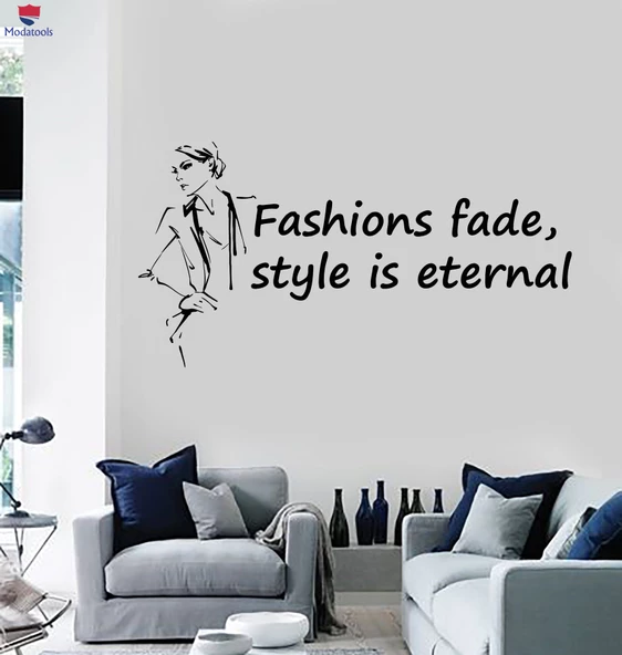 Oturma Odası, Ofis, Dükkan Duvar Sticker Moda Alıntı Kadın Tarzı Güzellik Salonu Salon Söyleyen Çıkartmalar