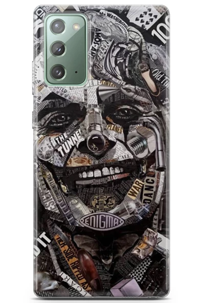 Samsung Galaxy Note 20 Uyumlu Kılıf Words 27 Joker Lazer Kesim Silikon Sarı