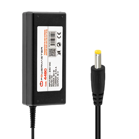 POWERMASTER PM-4480 19 VOLT - 4.74 AMPER 5.5*1.75 MM UÇLU ADAPTÖR (ACER NOTEBOOK)