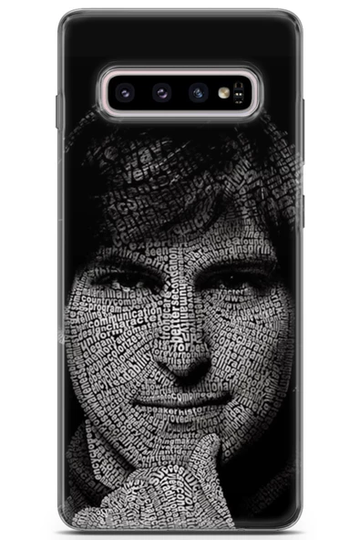 Samsung Galaxy S10 Plus Uyumlu Kılıf Words 06 Steve Jobs Koruyucu Kapak Lacivert - 1