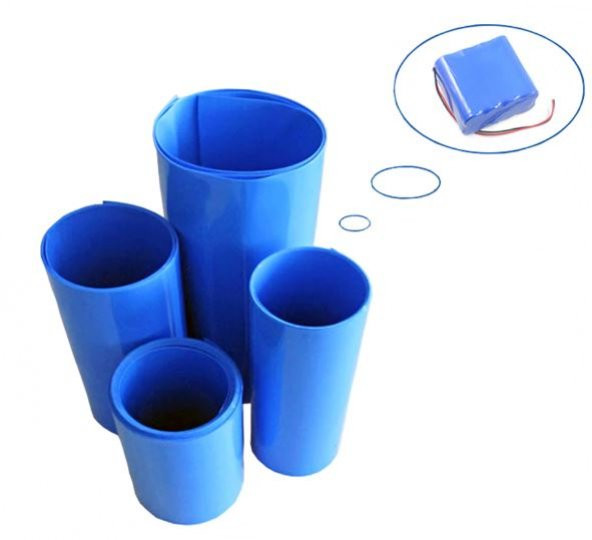 1 MT PVC ISI BORUSU MAVİ SHRINK 100 MM 18650 PİL YALITIM ISI BÜZÜLME KABLO KILIFI
