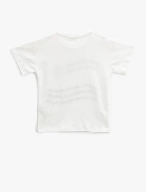 Koton Erkek Çocuk Tişört Baskılı Kısa Kollu Bisiklet Yaka Cepli - 3