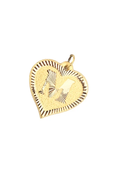 14 Ayar Altın M Harf Kolye - 2