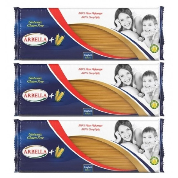 Arbella Plus Glutensiz Spaghetti 400 Gr x 3 Adet