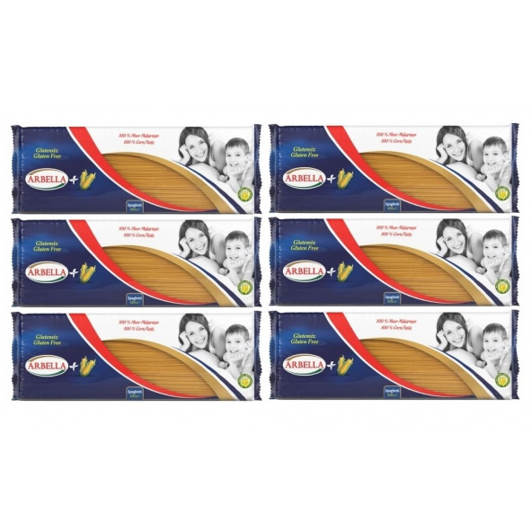 Arbella Plus Glutensiz Spaghetti 400 Gr x 6 Adet