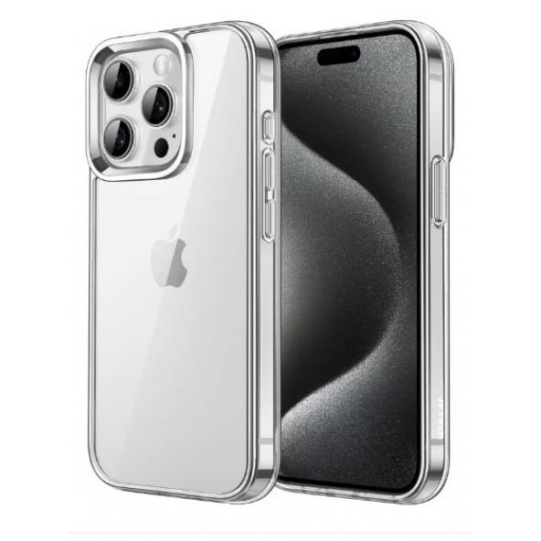Apple İphone 15 Pro Max Şeffaf Kılıf Kamera Ve Ekran Çıkıntılı - 3