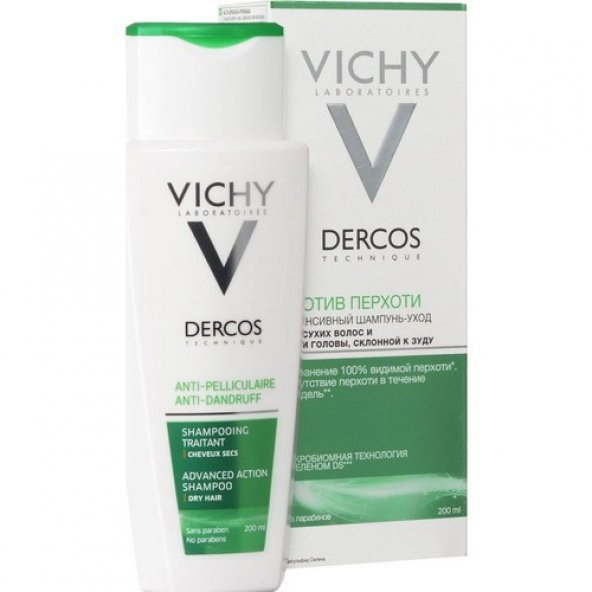 Vichy Dercos Kepek Karşıtı Şampuan 200 ml - Kuru Saçlar